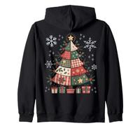 Árbol de Navidad Festivo a Juego con diseño de Retazos Familiares Sudadera con Capucha