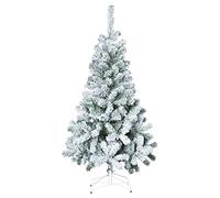 FEERIC LIGHTS & CHRISTMAS Árbol de Navidad Floqué 210 cm Verde Flocado Blanco