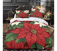 Árbol de Navidad Funda de Edredón Impresión 3D Microfibra Suave 3 Piezas Cremallera Oculta con Fundas de Almohada Antibacteriana Arte de estilo acuarela Funda Edredon for jóvenes Double（200x200cm）