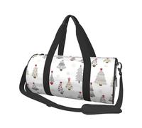 Arbol De Navidad Gris Pastel, Bolsa de Viaje de Gran Capacidad, Bolso Redondo, Bolsa de Viaje Deportiva, Bolsa de Mano, Bolsa de Fitness