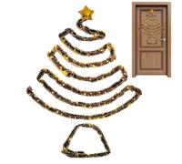 Árbol de Navidad iluminado para colgar en la pared, decoración navideña que ahorra espacio para el hogar y la empresa, suministros decorativos únicos para y celebraciones festivas, fácil de