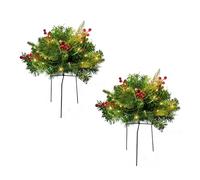 Árbol de Navidad LED festivo con luces automáticas, ramas realistas y base inoxidable para decoración de interiores y exteriores, base de metal sólido, árbol de Navidad