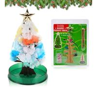 Árbol de Navidad mágico, árbol de Navidad mágico de crecimiento, árbol de papel mágico, árbol de cristal para bricolaje, mini árbol de Navidad, regalo para niños y niñas (colores)