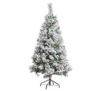 Árbol de Navidad Minnesota 180 cm Verde Flocado Blanco