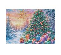 Árbol de Navidad nevado Rompecabezas 300 Piezas Cartón Grueso para Coleccionistas Noches De Cita Mejora Concentración Ocio En Casa Regalo Reyes Magos 300 PCS