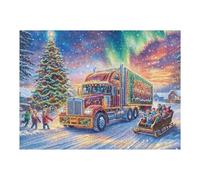 Árbol de Navidad nevado Rompecabezas 500 Piezas Cartón para Niños Mayores 14 Años Entretenimiento Casa Terapia Relajación Ocio Doméstico Detalle Único Original 500 PCS