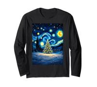 Árbol de Navidad Noche Estrellada Van Gogh Winter Wonderland Manga Larga
