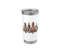 Árbol de Navidad occidental retro vaquero coqueta diseño vaquera Vaso térmico de acero inoxidable de doble pared