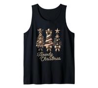 Árbol de Navidad Occidental Vaquero Vintage a Cuadros Vaquera Arco Camiseta sin Mangas