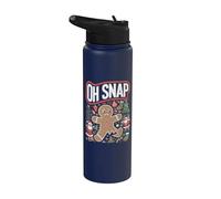 Árbol de Navidad Oh Snap Hombre de jengibre Papá Noel Stainless Steel Insulated Water Bottle