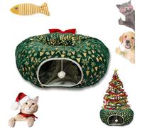 Arbol De Navidad para Gatos, Cama Tunel para Gatos, Circular Tunel Gato Navidad, Christmas Cat Tunnel Plegable FáCil De Montar, Adecuado para Gatos Grandes, Medianos Y PequeñOs (03)