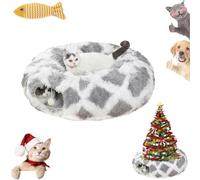 Arbol De Navidad para Gatos, Cama Tunel para Gatos, Circular Tunel Gato Navidad, Christmas Cat Tunnel Plegable FáCil De Montar, Adecuado para Gatos Grandes, Medianos Y PequeñOs (06)