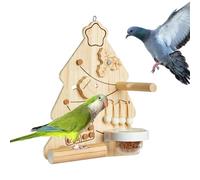 Árbol de Navidad para Masticar la Forma del Parque Infantil de pájaros: Poste de Madera Interactivo para Escalar y enriquecer, Juguetes para CalOpsittes | Interior Caopsitte Perruche Ara Cacatoès