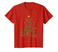 Árbol de Navidad para Notas Musicales Camiseta, Niños, Rojo, 6 años
