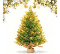 Árbol de Navidad Pequeño, Arbol Navidad Pequeño Decorado, Mini Árbol de Navidad para Hogar, Oficina, El Escaparate, CREA un Fuerte Ambiente Navideño y Agrega DIY Diversión