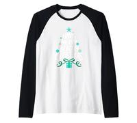 Árbol de Navidad Playero, Deseo navideño, decoración Costera Camiseta Manga Raglan