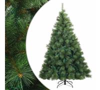 Árbol de Navidad plegable artificial verde 180 cm PVC y acero estándar | Ramas con bisagras, trípode plegable, interior o exterior protegido, estilo moderno, fácil almacenamiento