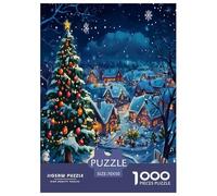 Árbol de Navidad Puzzle Imposible,desafío para Adultos Arte Juego EduGatoivo 1000 Piezas Obra De artee De Juego De para Adultos Y Niños Mayores De 12 Años 70x50cm/1000pcs
