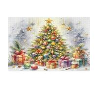 Árbol de Navidad Puzzles 1000 Piezas Impossible 3D Regalos del Festival Rompecabezas para Adultos Desafío Intelectual Estera Portátil DIY Moderno Creativo 1000 PCS