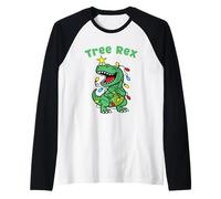 Árbol de Navidad Tree Rex Dino Navidad X-Mas Camiseta Manga Raglan