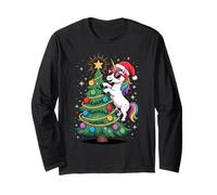 Árbol de Navidad Unicornio Gafas de Sol Manga Larga