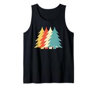 Árbol de Navidad Vintage clásico Retro Festivo Vibes Pinetree Camiseta sin Mangas