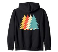 Árbol de Navidad Vintage clásico Retro Festivo Vibes Pinetree Sudadera con Capucha