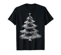 Árbol de Navidad X-Mas Graphic Family Árbol de Navidad Camiseta, Hombre, Negro, S