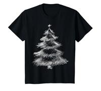 Árbol de Navidad X-Mas Graphic Family Árbol de Navidad Camiseta, Niños, Negro, 2 años