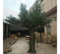 Árbol De Olivo Falso - Planta Artificial De Seda con Tronco Grueso De Madera Natural Y Frutos Rellenos Y Realistas, Follaje Duradero Resistente a Los Rayos UV 2mx1.8m