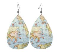 Árbol de otoño con aretes de bicicleta envejecidos, para mujeres, ligeros, minimalistas, niñas, exquisitos adornos y regalo de San Valentín, One Size, Cuero, No es una piedra preciosa
