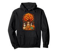Árbol de otoño de Acción de Gracias Otoño Pitbull Dog Leaf Fall It's Fall Y'all Sudadera con Capucha