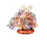 Árbol de Piedras Preciosas Árbol de Chakras con Cuentas Gemas, árbol Cristal, Cristales Reiki y Piedras curativas, Adorno Espiritual for decoración Escritorio Oficina Decoración de Cristal