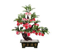 Árbol de piedras preciosas, bonsái de jade natural, árbol de durazno artificial, decoración de sala de estar y porche, dinero, Feng Shui, maceta para el hogar, regalos creativos, bonsái de amatista,