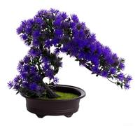 Árbol de pino bonsái artificial hecho de plástico para decoración interior de casa, oficina, sala de estar o dormitorio (B)