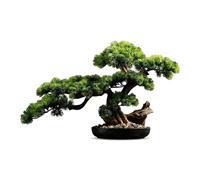 Árbol De Pino Bonsái Artificial Realista De 43 Cm (17 Pulgadas): Planta Artificial En Maceta De Aspecto Natural para La Decoración del Hogar O La Oficina, Estilo Jardín Zen Colocar