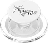 Árbol de Rama de Olivo - Me Encanta Las Aceitunas Simple Dibujo de Arte PopSockets PopGrip para MagSafe