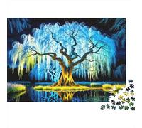 Árbol de Sauce mágico Puzzle 1000 Piezas De Cartón Grueso Rompecabezas Anti Estrés Adultos para Cuadro para Decorar como Regalo Original 70x50cm/1000pcs