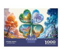 Árbol de Temporada Cartón Grueso Clover Landscape Paquete De Rompecabezas Amantes Rompecabezas Familia Alivio Estrés Regalo para Pareja Puzzle Socios 70x50cm/1000pcs