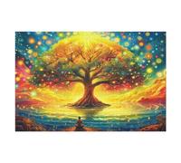 Árbol de Vida al Atardecer Puzzle 1000 Piezas Educativo Construir Rompecabezas 3D para Familia Maquetas Educativas Desafío Intelectual Decoración Hogar 1000 PCS
