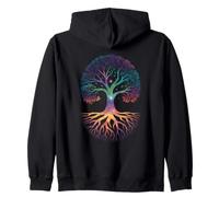 Árbol de Vida Cósmica - Equilibrio Espiritual de la Sudadera con Capucha