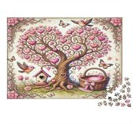 Árbol del corazón del Amor Puzzles 1000 Piezas Papel Reciclado para Adultos Puzzle para Adultos Imposible difícil desafiante Excelente Idea de Regalo para relajación y Creatividad 70x50cm/1000pcs