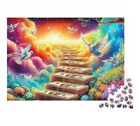 Árbol del Dinero Puzzle De 1000 Piezas Y Niños +14 Años Escalera al Cielo Rompecabezas DIY Juego Educativo Pasatiempo Creativo, Regalo 70x50cm/1000pcs