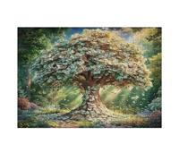 Árbol del dólar Puzzle 300 Piezas Colorido Vibrante Árbol del Dinero Rompecabezas para Adultos Obra De Arte Familiar Estera Portátil DIY Creativo 300 PCS