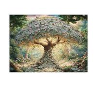 Árbol del dólar Puzzles 500 Piezas Desafío Nivel Difícil Árbol del Dinero Rompecabezas para Adultos Aliviar Estrés Decoración Hogar DIY Moderno Portátil 500 PCS