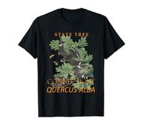 Árbol del Territorio de Connecticut El Roble Charter Camiseta