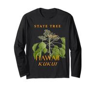 Árbol del territorio de Hawái El árbol de Kukui Manga Larga