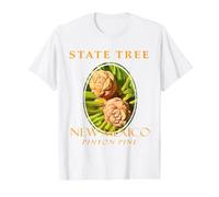 Árbol del Territorio de Nuevo México Pinyon Pine de Dos Agujas Camiseta gráfica económica, Hombre, Blanco, M