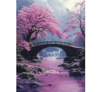 áRbol Diamond Painting, 5D Diamond Painting Adultos Puente, DIY Manualidades Adultos Kit Punto de Cruz, Cuadro Diamantes Cristal Bordado Artesanía, Decoración Hogar, Regalo Mujer 100x130cm fjh-9414