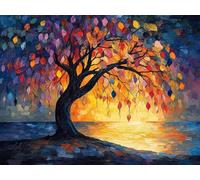 áRbol Diamond Painting Grande, Pintura Diamante OtoñO Diamond Painting Adultos DIY Punto de Cruz Diamante Kit Manualidades Adultos Pintura Diamantes para Decoracion Hogar, Regalo 60x45 cm -lsy250102T
